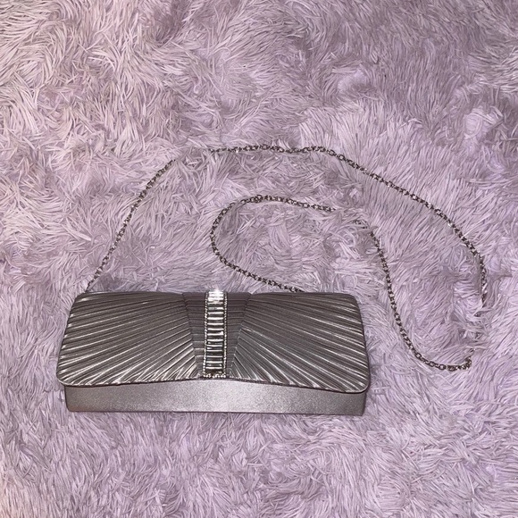 Lulu Townsend Silver Clutch